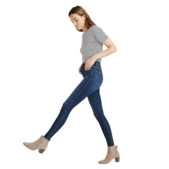 Madewell Petite 10" High-Rise Skinny Jeans: Insuluxe Denim Edition size 33P - Picture 2 of 10